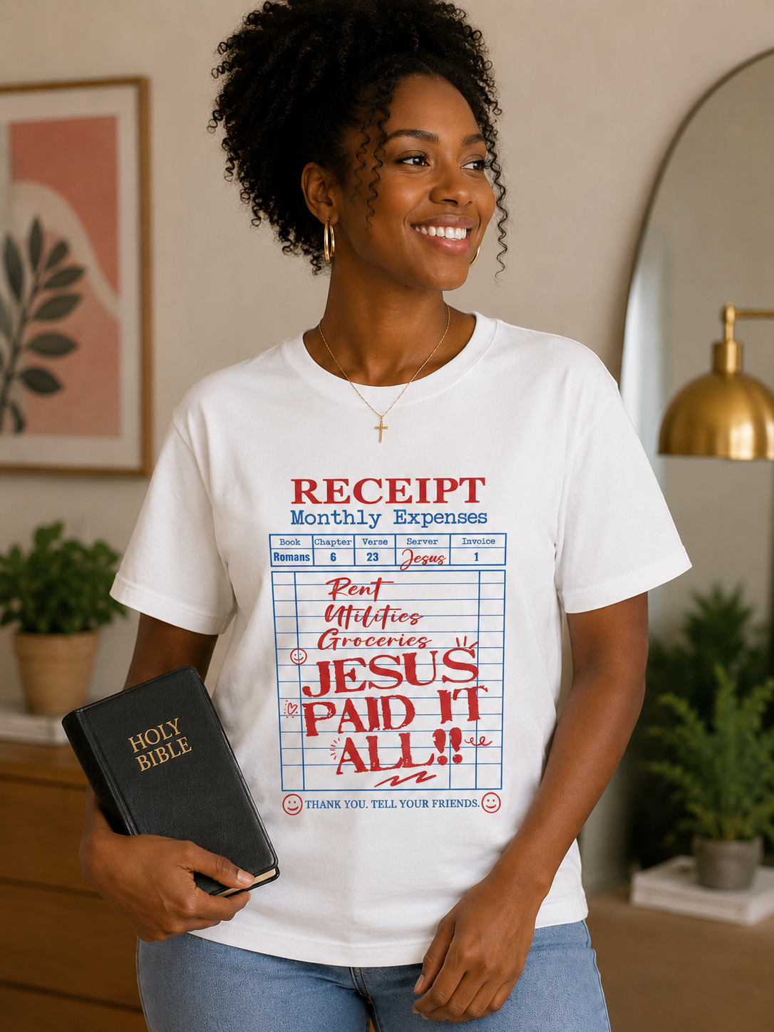 Receipt Jesus Paid it All - T-shirt