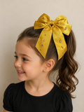 Gold Satin Bedazzled Bow