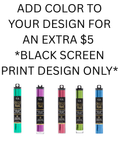 Add On Deco Foil (Black Screen Print ONLY)
