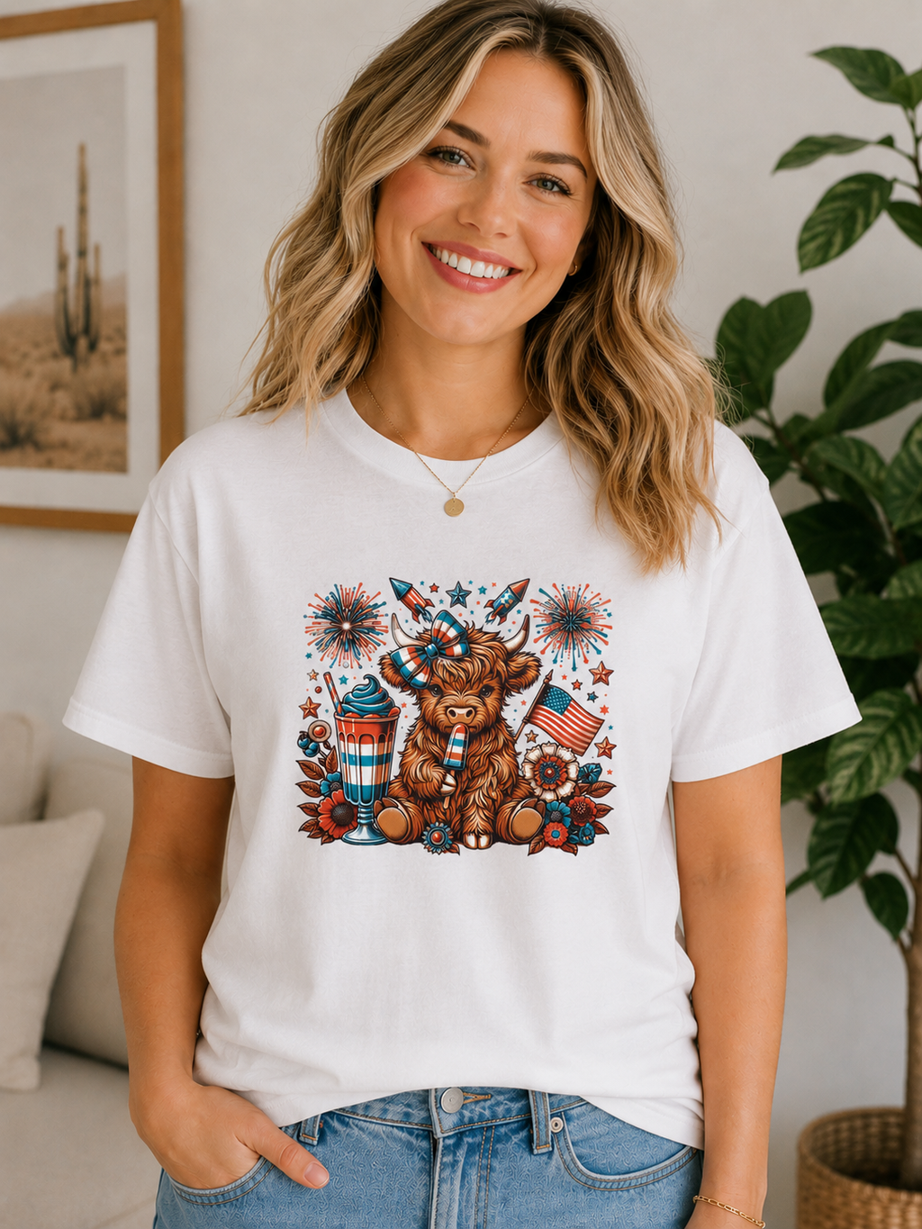 Howlin Cow 4th-T-shirt