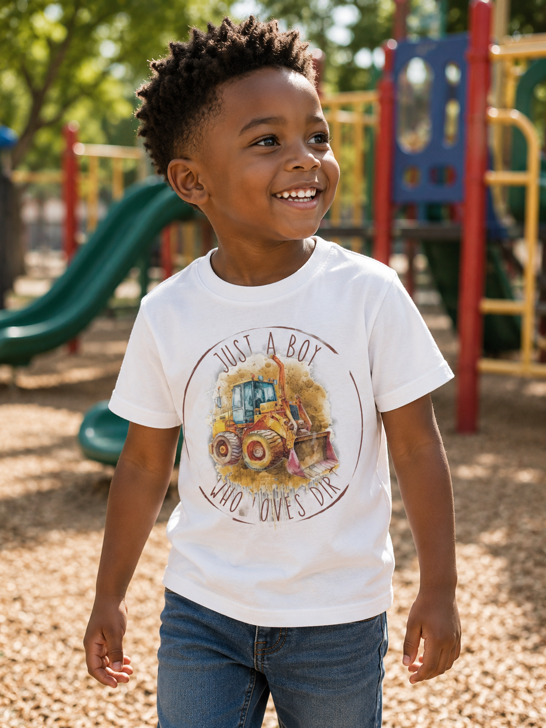 Just a Boy who Loves Dirt- Kids T-shirt