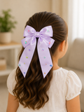 Lilac Satin Bedazzled Bow