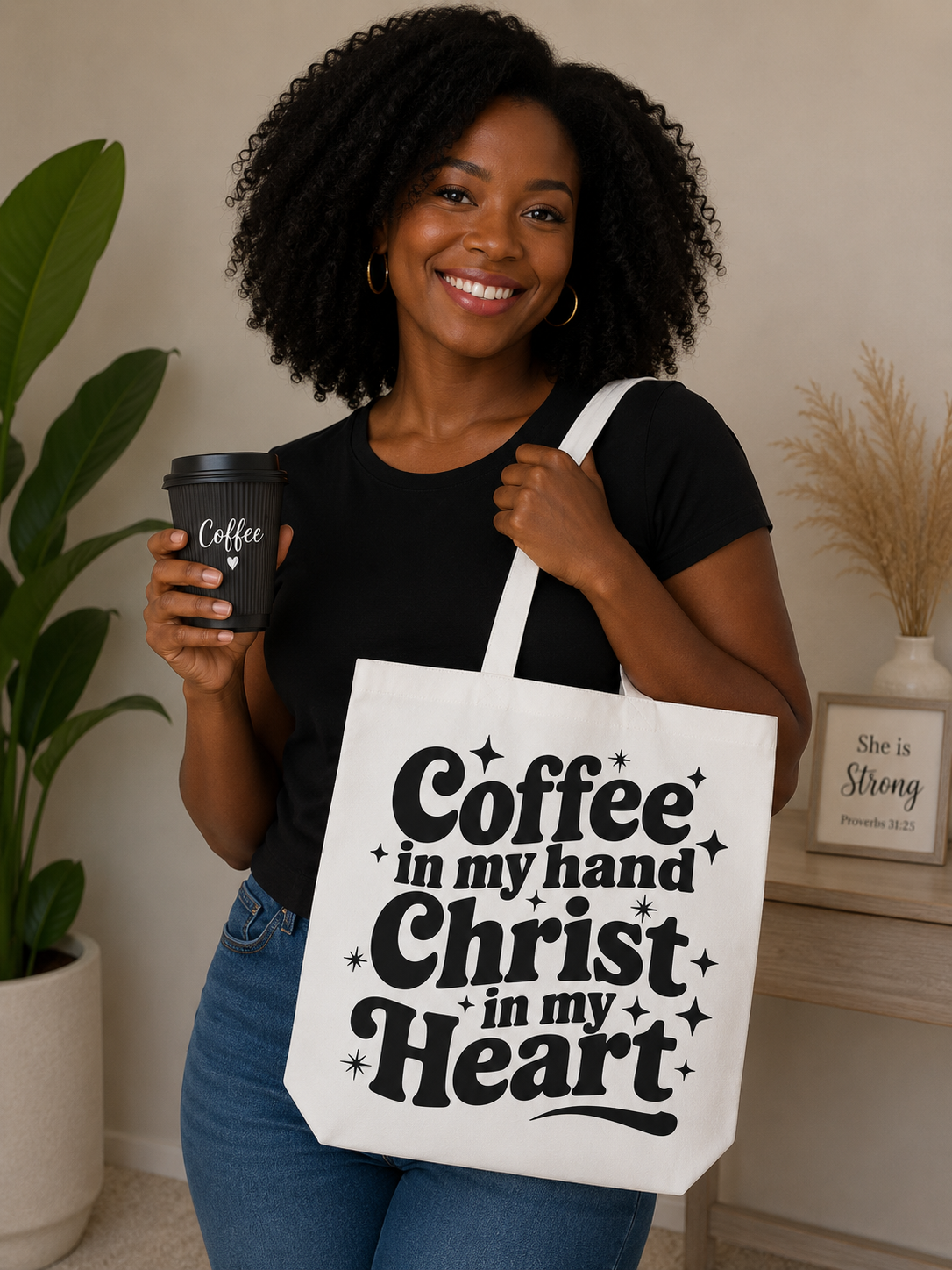 Coffee in my Hand -Tote Bag