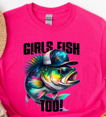 Girls Fish Too T-shirt