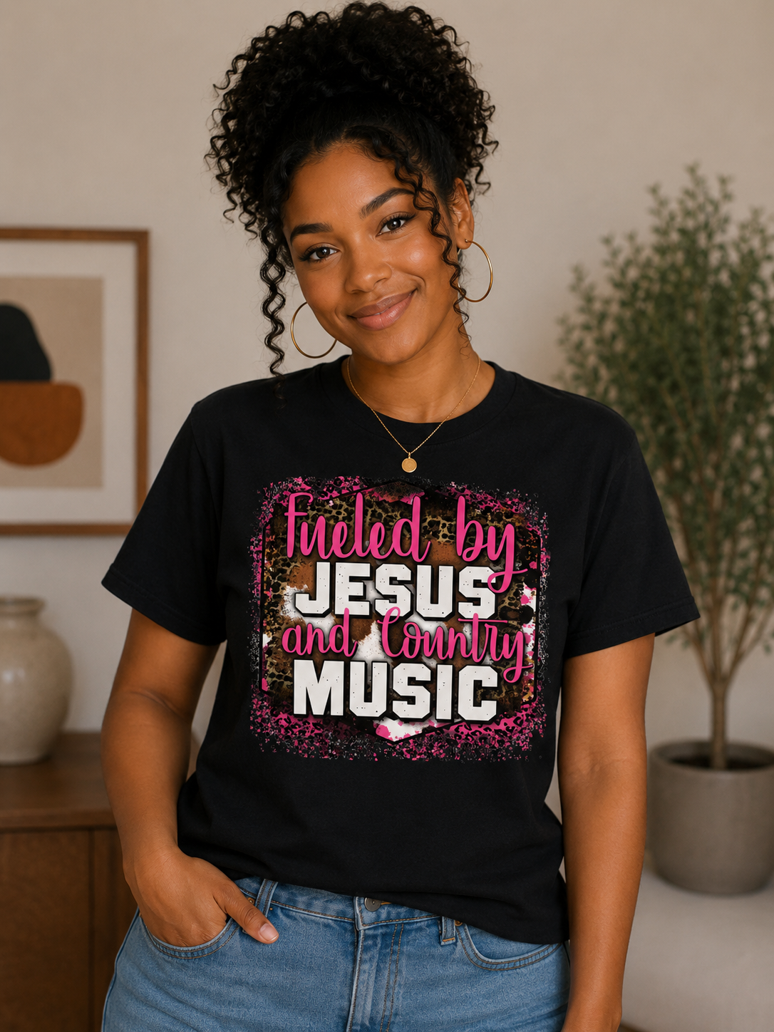 Fueled by Jesus and Country Music - T-shirt