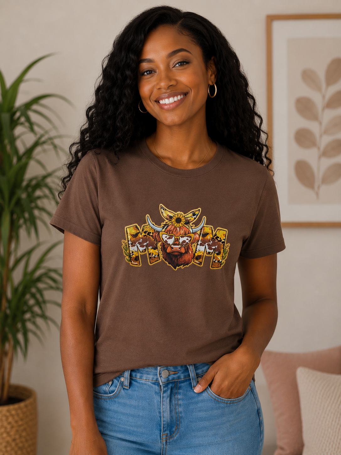 Howlin Cow Mom- T-shirt
